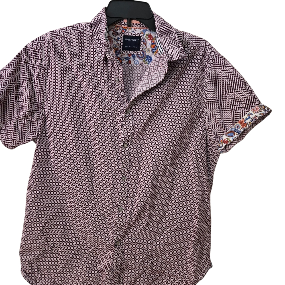 Denim & Flower By Rick Singh Casual Button Down Shirt with Subtle Elegance